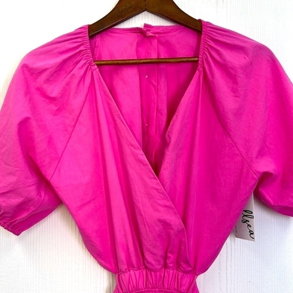 C+D+M - Bright Bold Barbie Pink Cutout Button Closure Maxi Dress Size Small - Picture 9 of 12